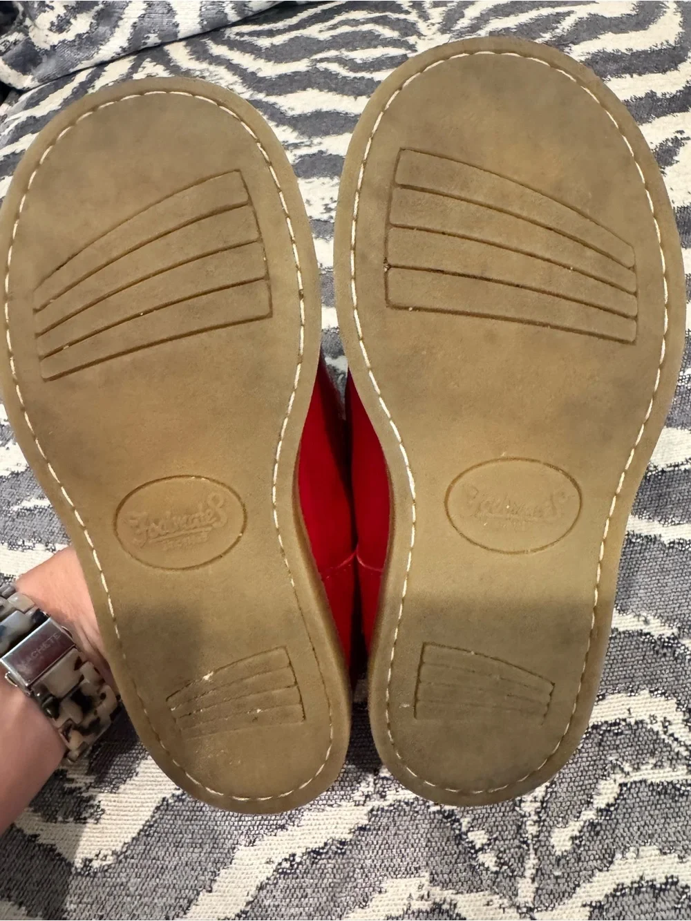 Girls Leather Footmates Size 10.5 Apple Red Allie Mary Jane Shoes